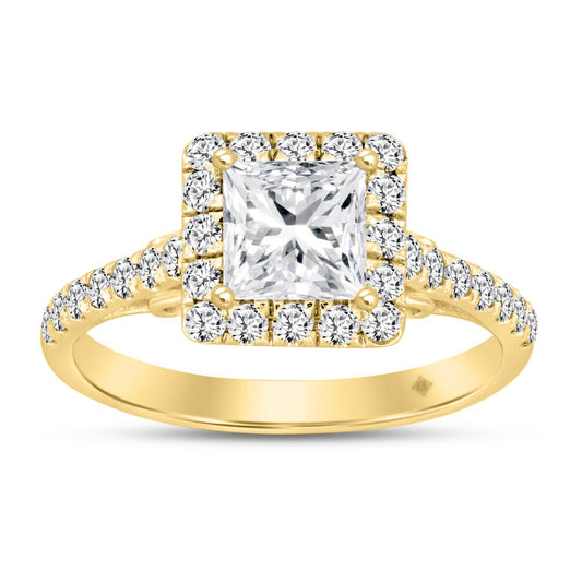 1.50Ctw 14K Yellow Gold Lab Grown Solitaire Engagement Ring