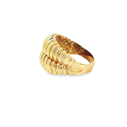 14K Yellow Gold Lds Fashion Ring Size 9 3.1Dwt