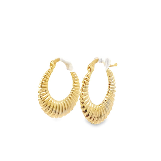 14K Yellow Gold Small Hoop Earrings 0.7Dwt