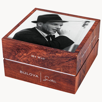 Frank Sinatra Bulova Stainless Steel Case& Leather Strap Mns Watch