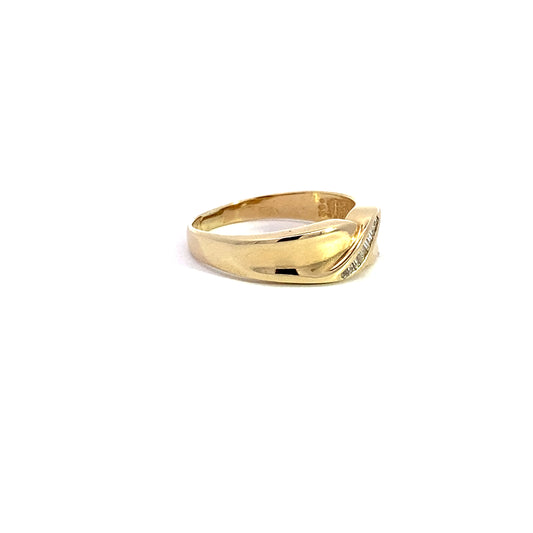 10K Yellow Gold Diamond Wedding Band Size 9 2.9Dwt