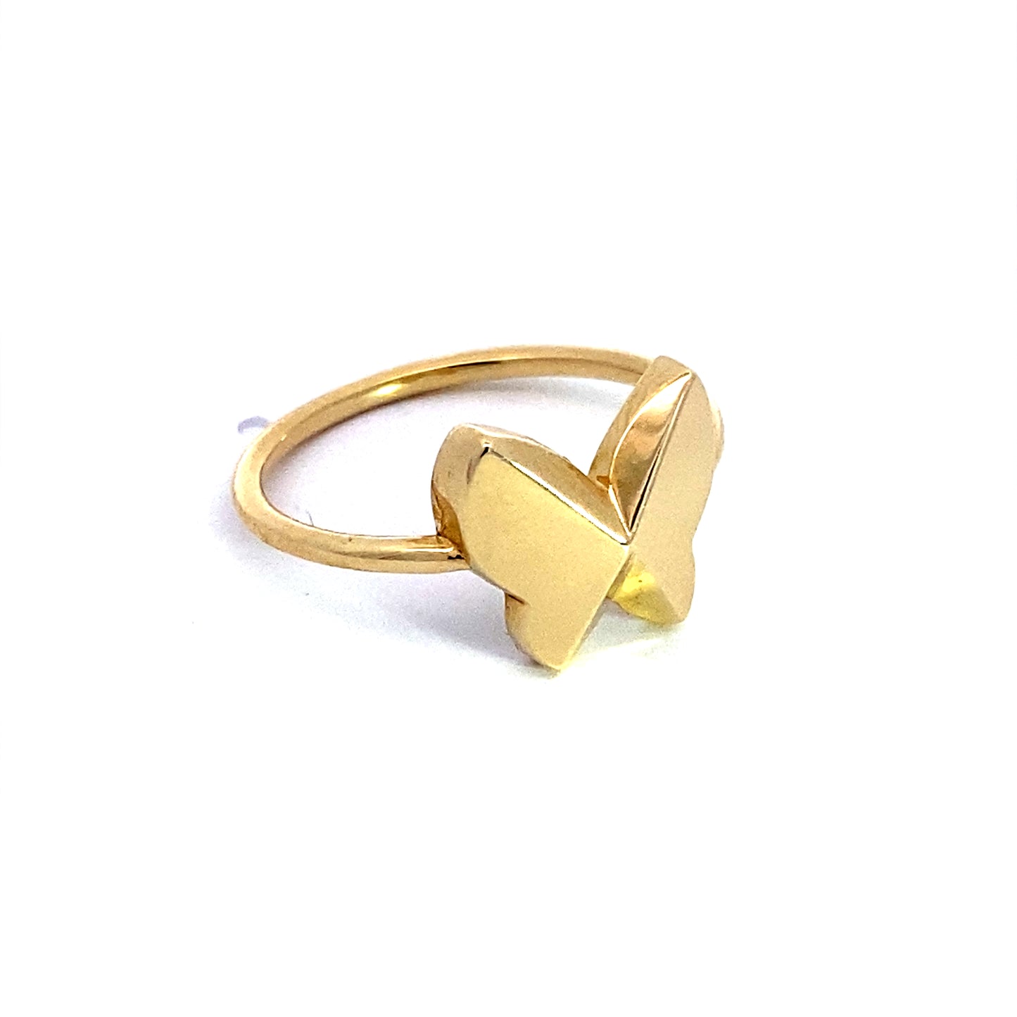 14K Yellow Gold Ladies Butterfly Ring Size 7 1.2Dwt