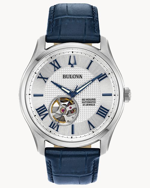 Bulova Wilton Men's White Blue Dial Classic Watch