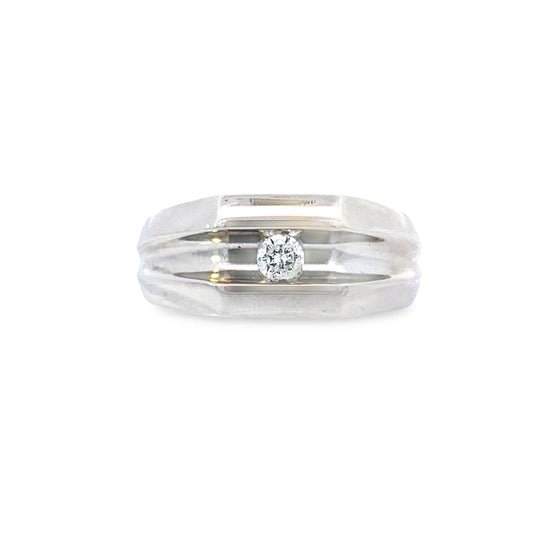 14K White Gold Diamond Fashion Ring Size 8 3.4Dwt