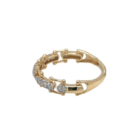 0.25Ctw 14K Yellow Gold Diamond Fashion Ring Size 7 1.3