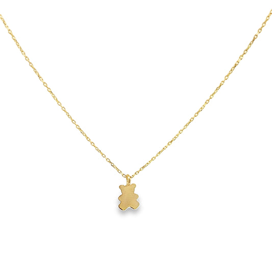 14K Yellow Gold Small Butterfly Pendant Necklace 18In
