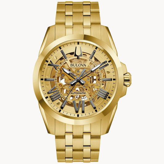 Bulova Sutton Mens Watch (97A162) Gold Tone Stainless Steel