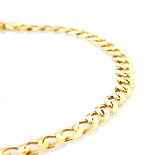 14K Yellow Gold Italian Curb Link Bracelet 5Mm 8In 3.3Dwt