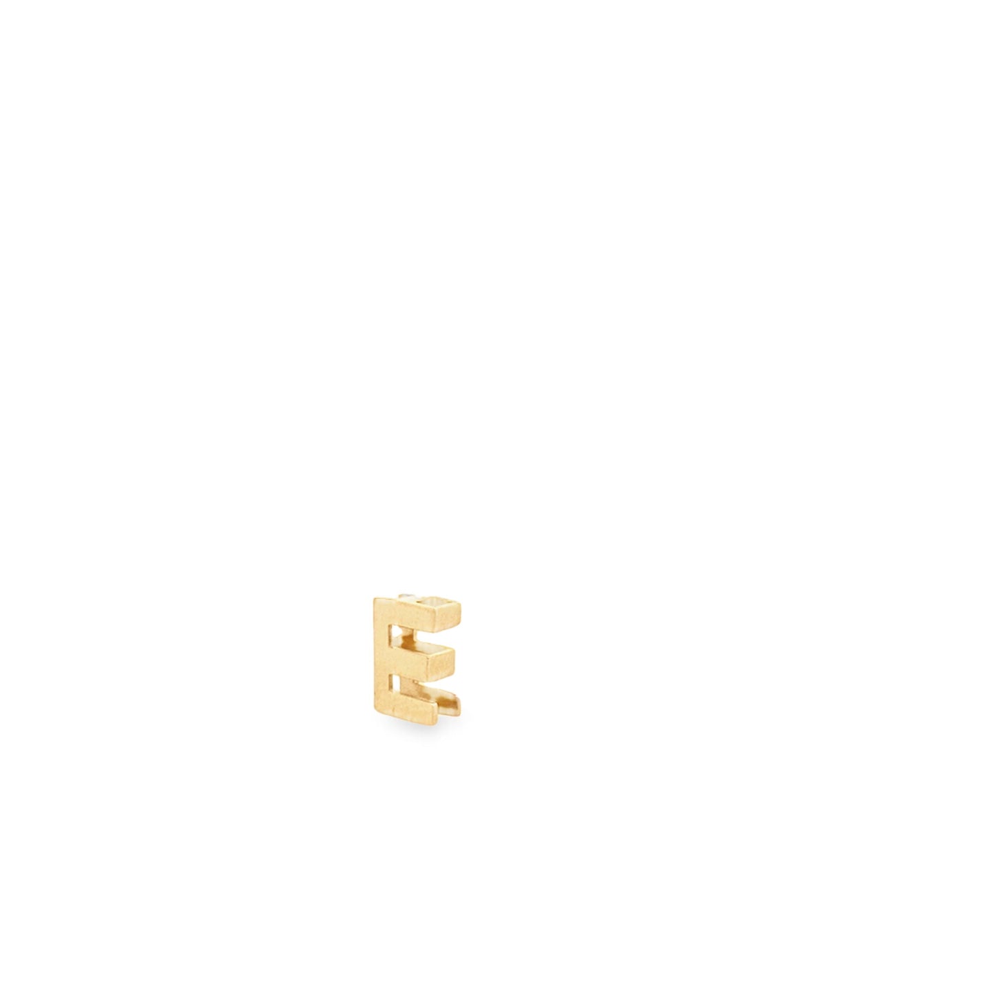 14K Yellow Gold Slider Initial "E" Pendant 0.4Dwt