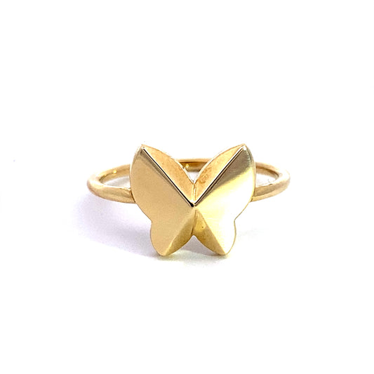14K Yellow Gold Ladies Butterfly Ring Size 7 1.2Dwt