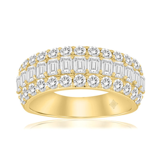 2.50Ctw 14K Yellow Gold Lab Grown Diamond Fashion Ring Size