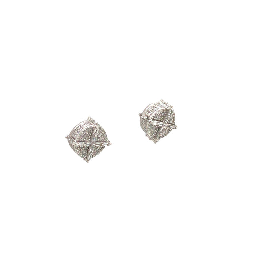 (Uj2)0.46Ctw 14K White Gold Diamond Stud Earrings