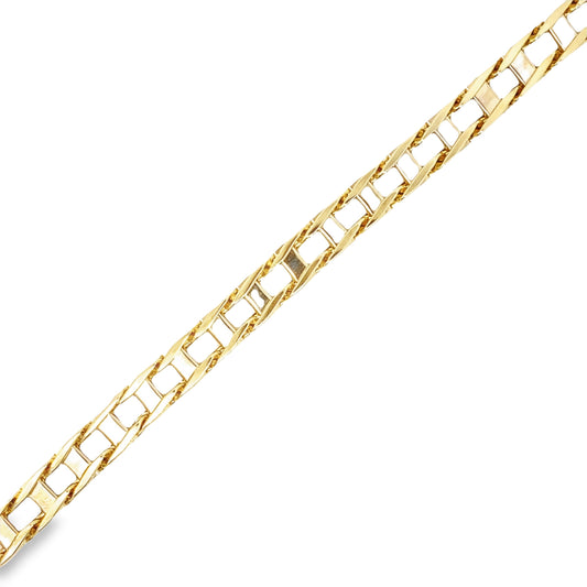 14K Yellow Gold Freeform Bracelet 6Mm 8.5In 3.5Dwt