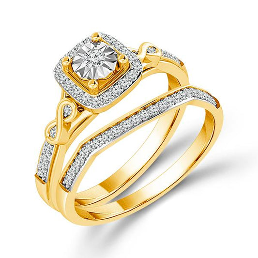Diamond Bridal Set 0.25 Ct tw  10k White Gold