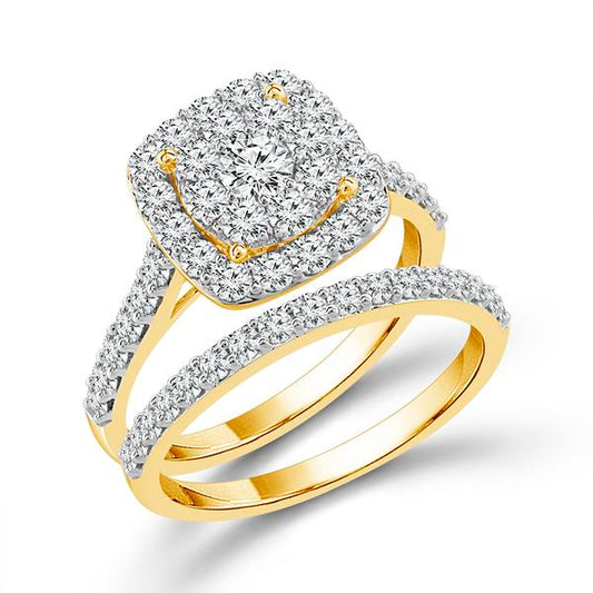 Diamond Bridal Set 1.25 Ct tw  14k White Gold