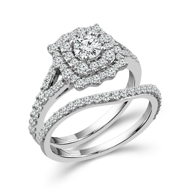 Diamond Bridal Set Ct tw 14k White Gold – Five Star Jewelers