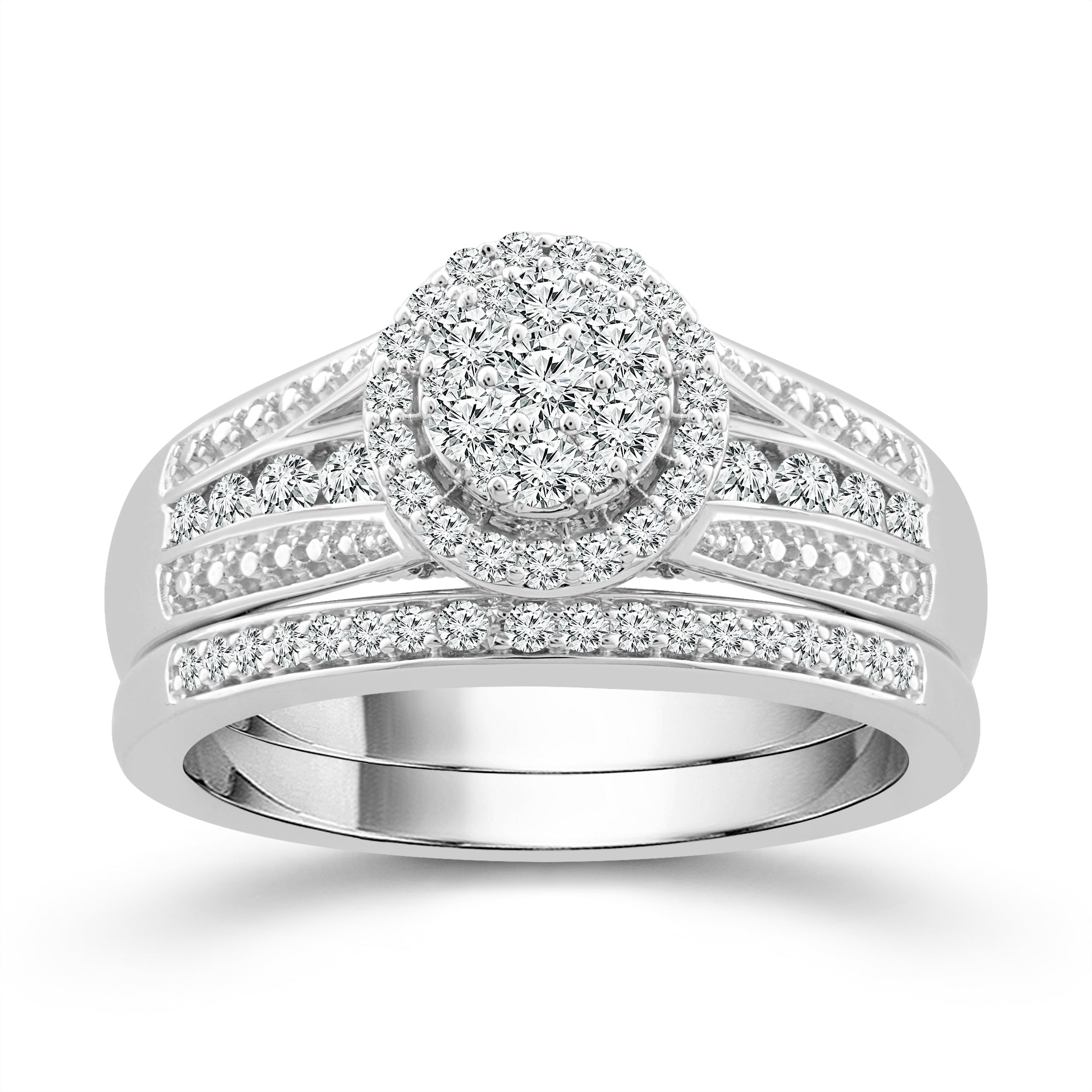 Diamond Bridal Set Ct tw 10k White Gold – Five Star Jewelers