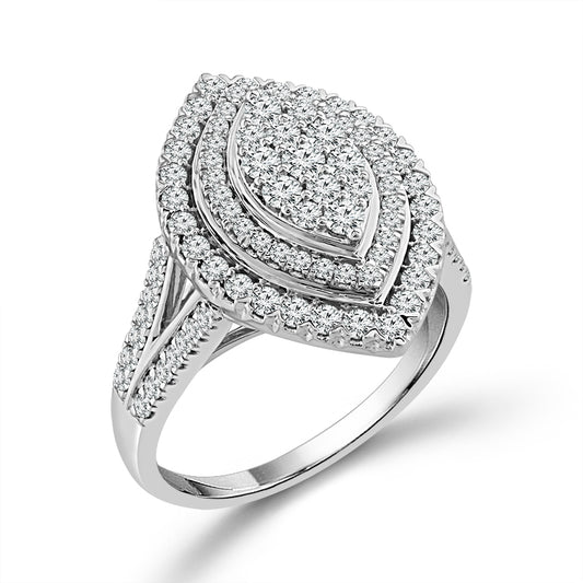 Diamond Engagement Ring 1 Ct tw  10k White Gold