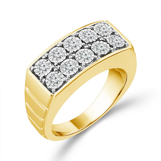 Diamond Mens Rings 0.75 Ct tw  10k White Gold