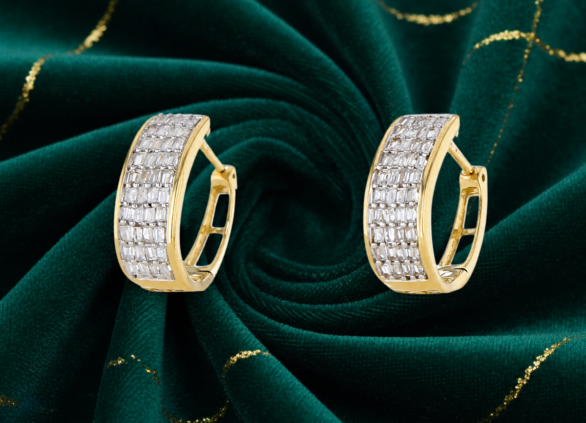 Diamond Hoop Earrings