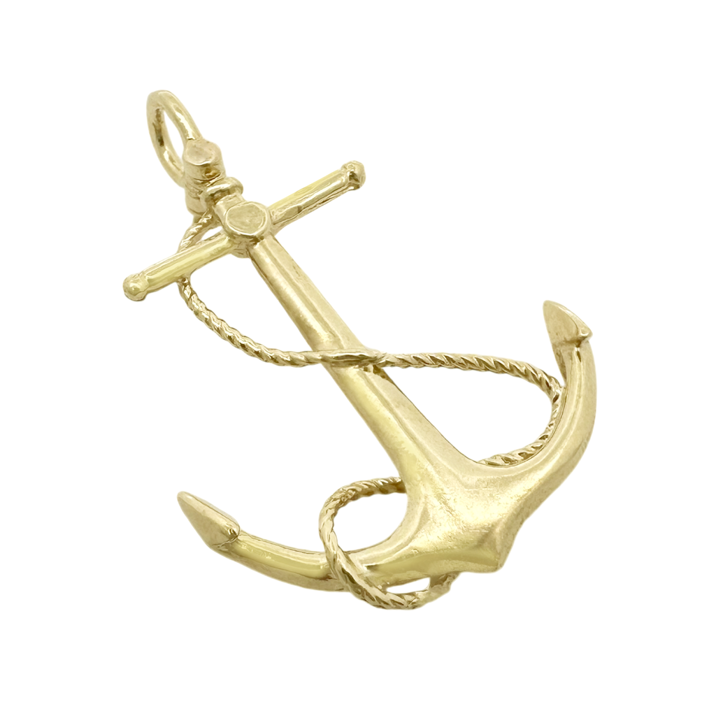 10K Yellow Gold Anchor Pendant 4.3Dwt