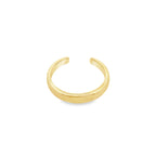 14K Yellow Gold Plain Band Toe Ring Size 1.0Dwt