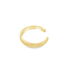 14K Yellow Gold Plain Band Toe Ring Size 1.0Dwt