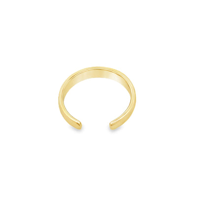14K Yellow Gold Plain Band Toe Ring Size 1.0Dwt