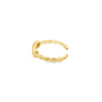 14K Yellow Gold Twisted Toe Ring Size 0.9Dwt