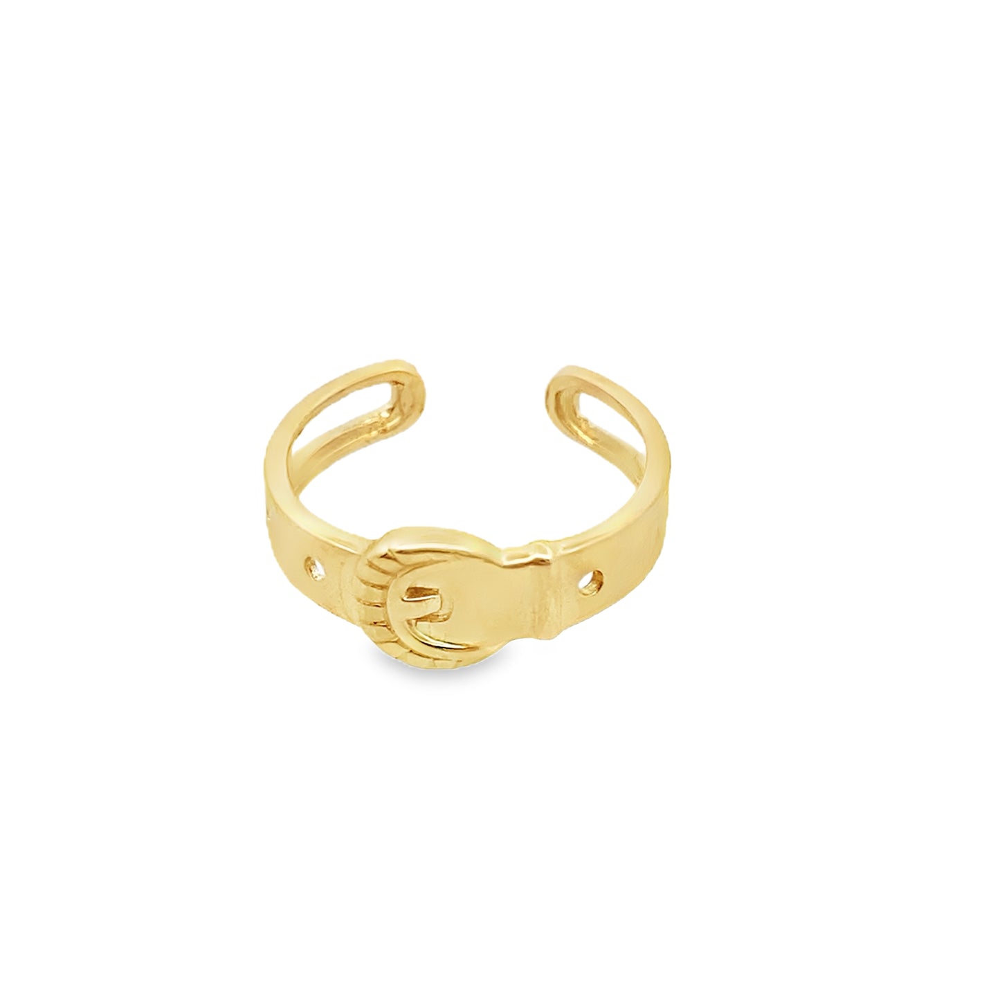14K Yellow Gold Belt Style Toe Ring Size 0.7Dwt