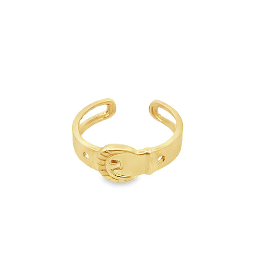 14K Yellow Gold Belt Style Toe Ring Size 0.7Dwt