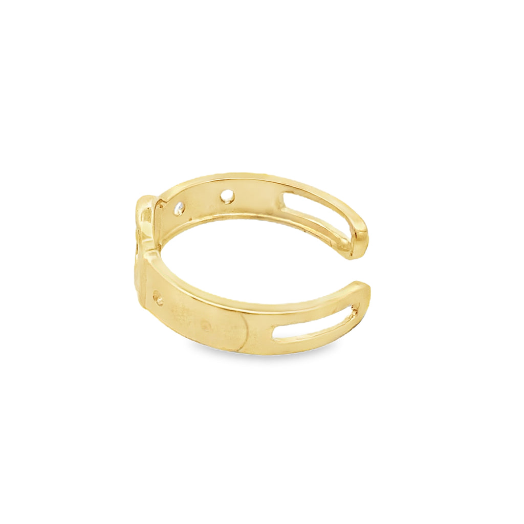 14K Yellow Gold Belt Style Toe Ring Size 0.7Dwt