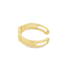14K Yellow Gold Belt Style Toe Ring Size 0.7Dwt