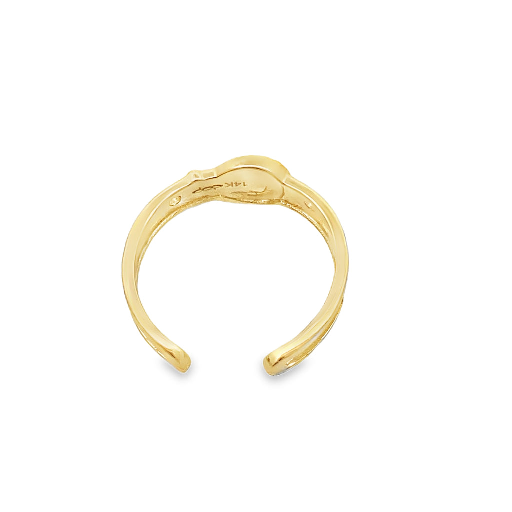 14K Yellow Gold Belt Style Toe Ring Size 0.7Dwt