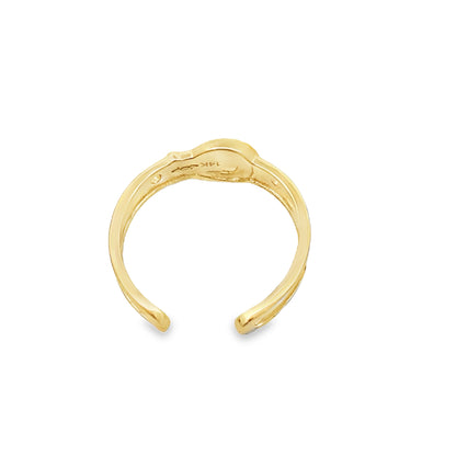 14K Yellow Gold Belt Style Toe Ring Size 0.7Dwt