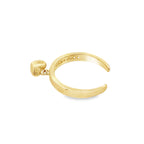 14K Yellow Gold Cz & Heart Toe Ring 0.9Dwt