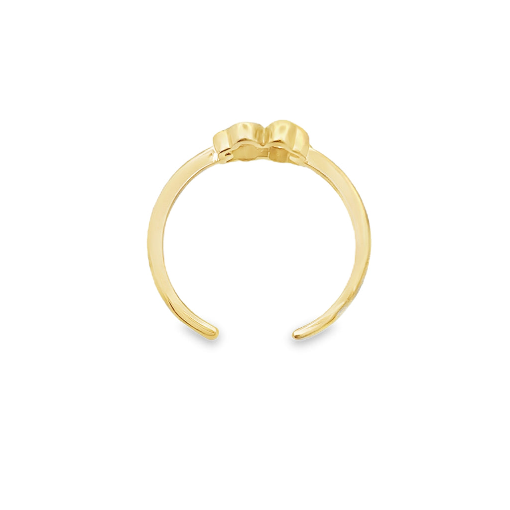 14K Yellow Gold Flower Toe Ring 0.7Dwt