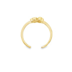 14K Yellow Gold Flower Toe Ring 0.7Dwt