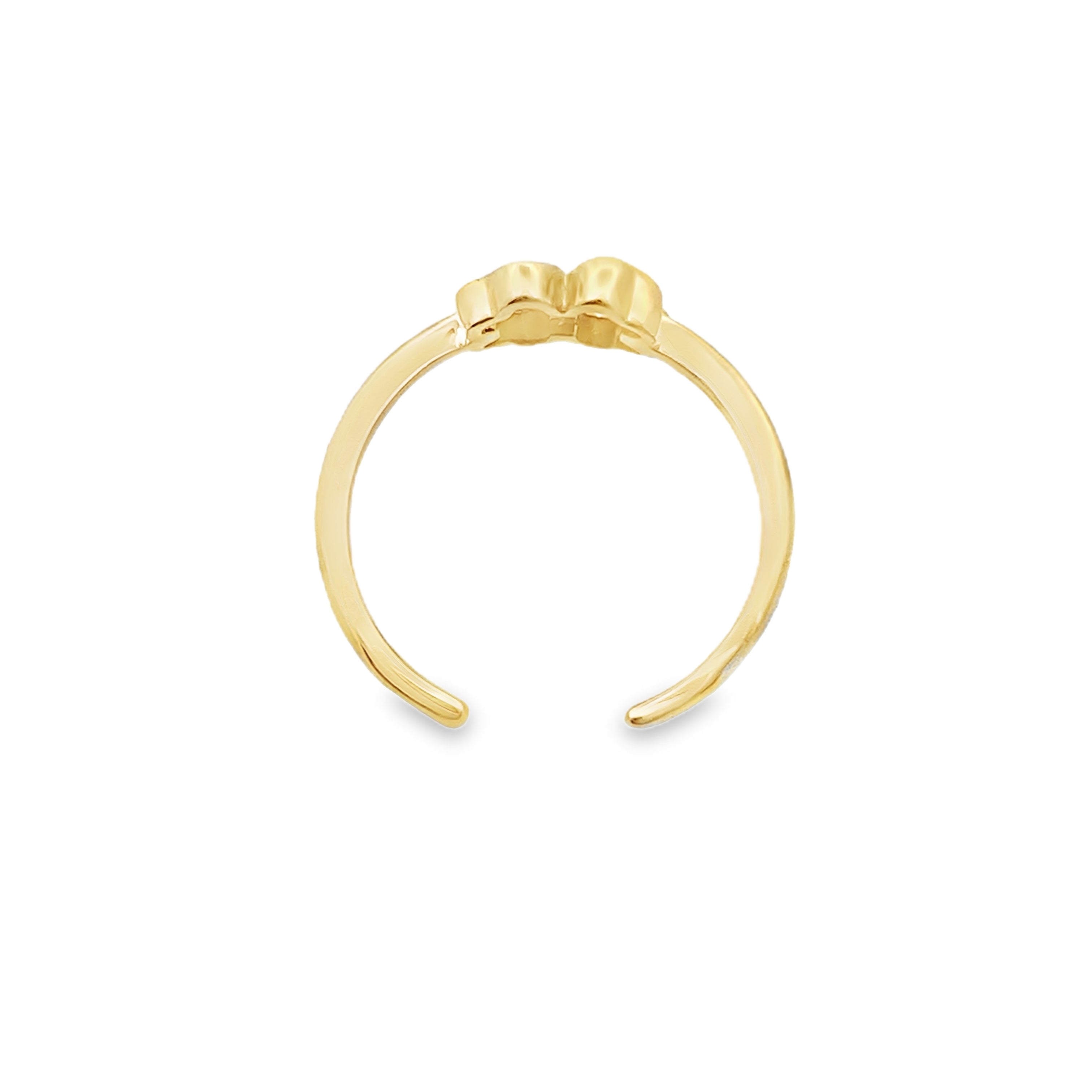 14K Yellow Gold Flower Toe Ring 0.7Dwt