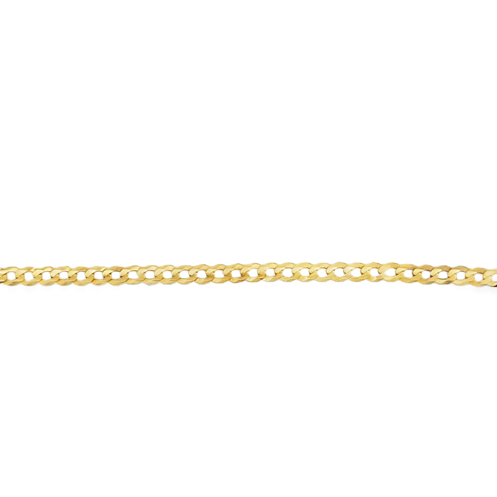 10K Yellow Gold Lobster Clasp Curb Link Anklet 4Mm 10In 3.5Dwt
