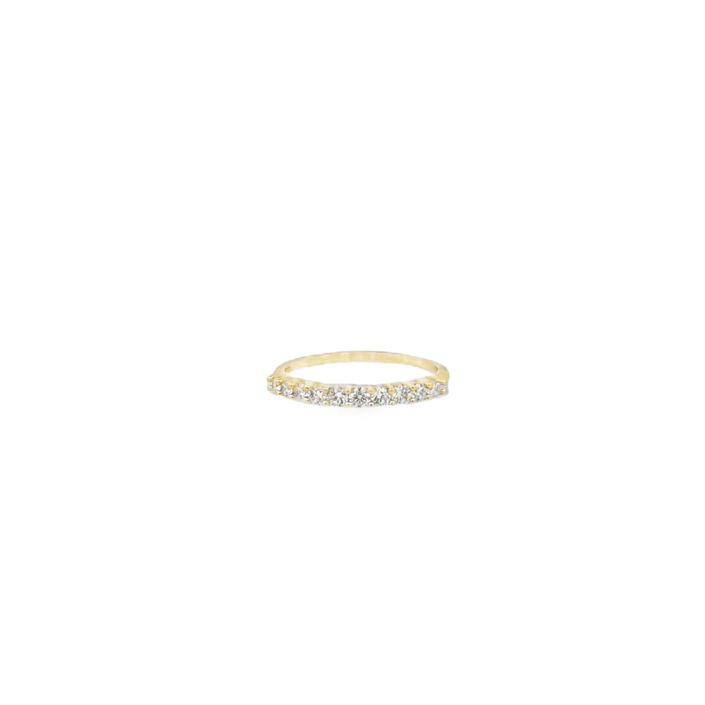 14K Yellow Gold Lab-Grown Diamond Wedding Band – 0.60 CT, Size 7