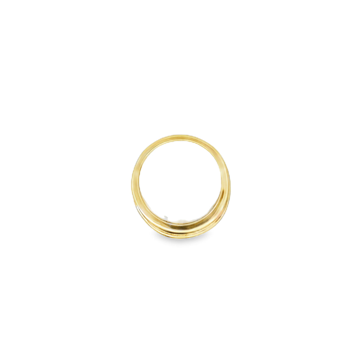 10K Two-Tone Gold Men's Diamond Wedding Band – 0.75 CTW, Size 10