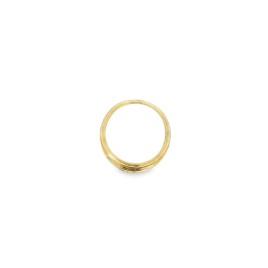 10K Yellow Gold Men's Diamond Wedding Band – Size 11