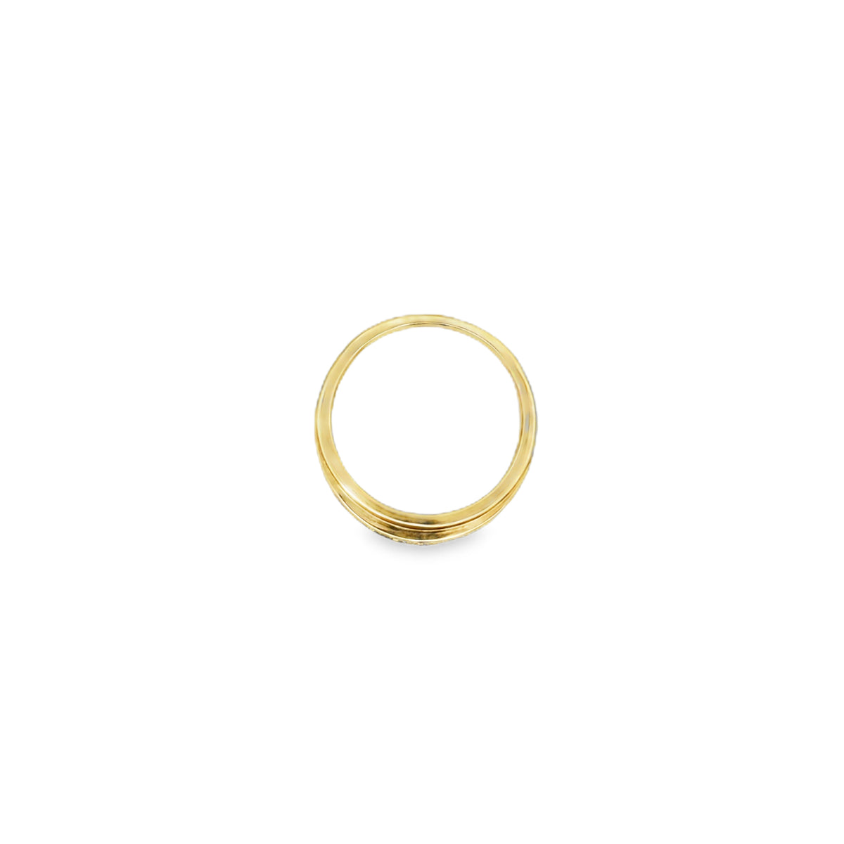 10K Yellow Gold Men's Diamond Wedding Band – Size 11
