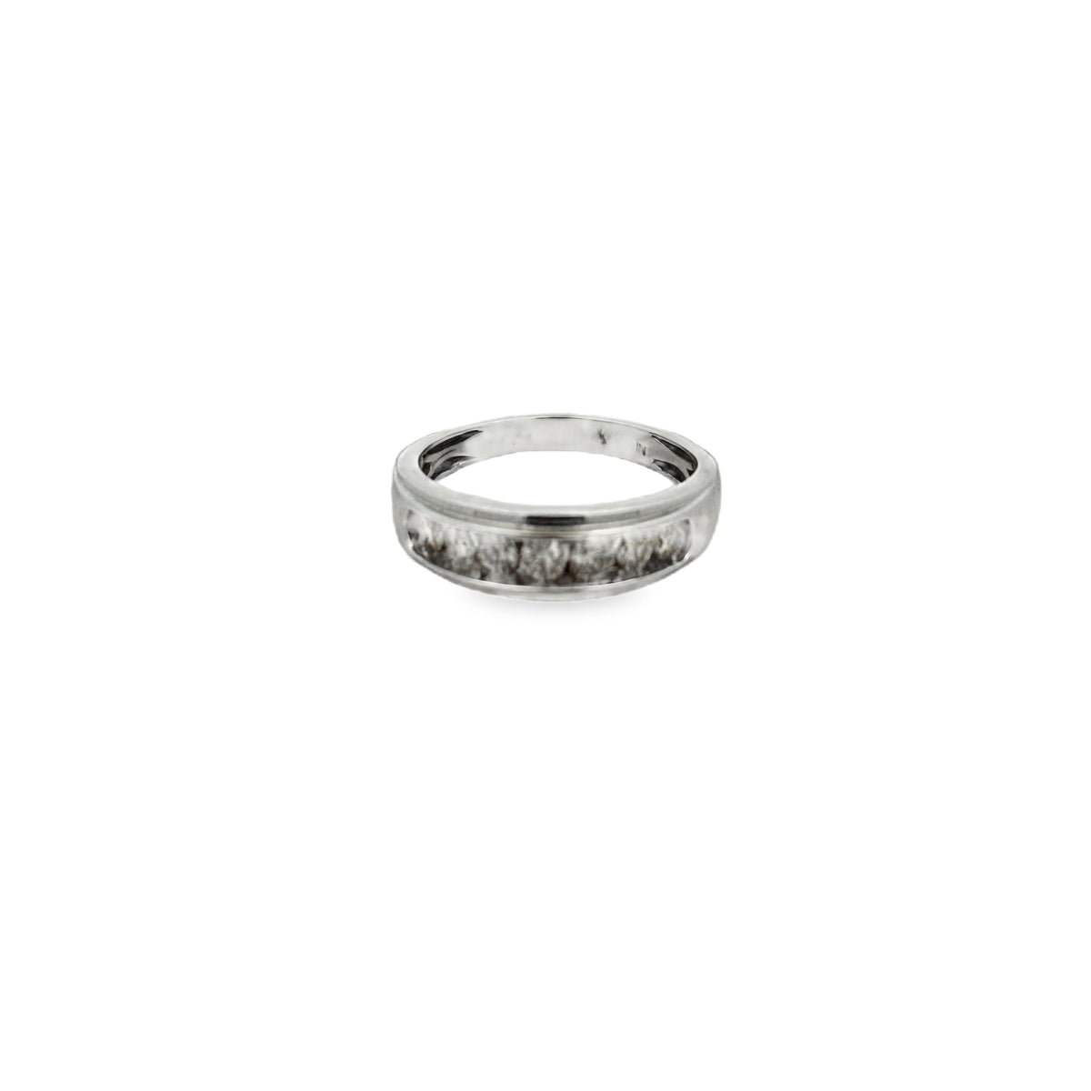 10K White Gold Diamond Wedding Band – 0.75 CTW, Size 10