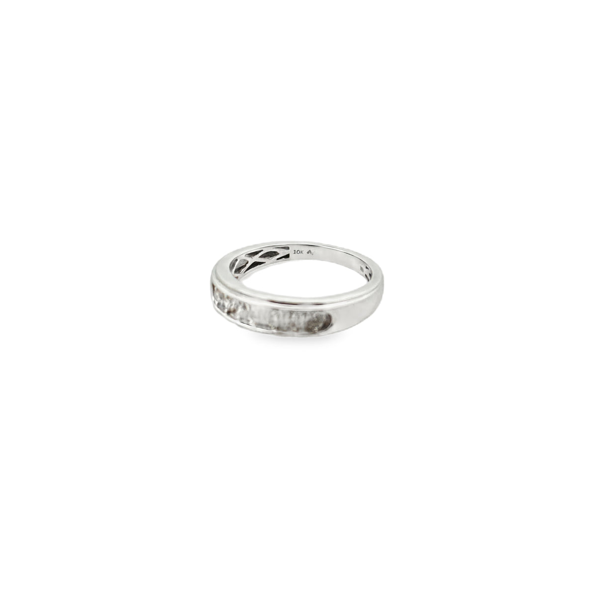 10K White Gold Diamond Wedding Band – 0.50 CTW, Size 10