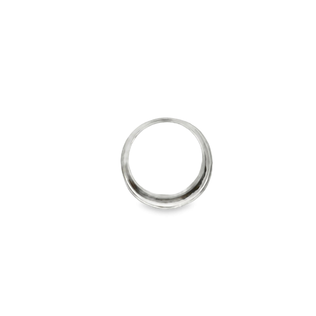 10K White Gold Men's Round Diamond Wedding Band – 0.15 CTW, Size 10