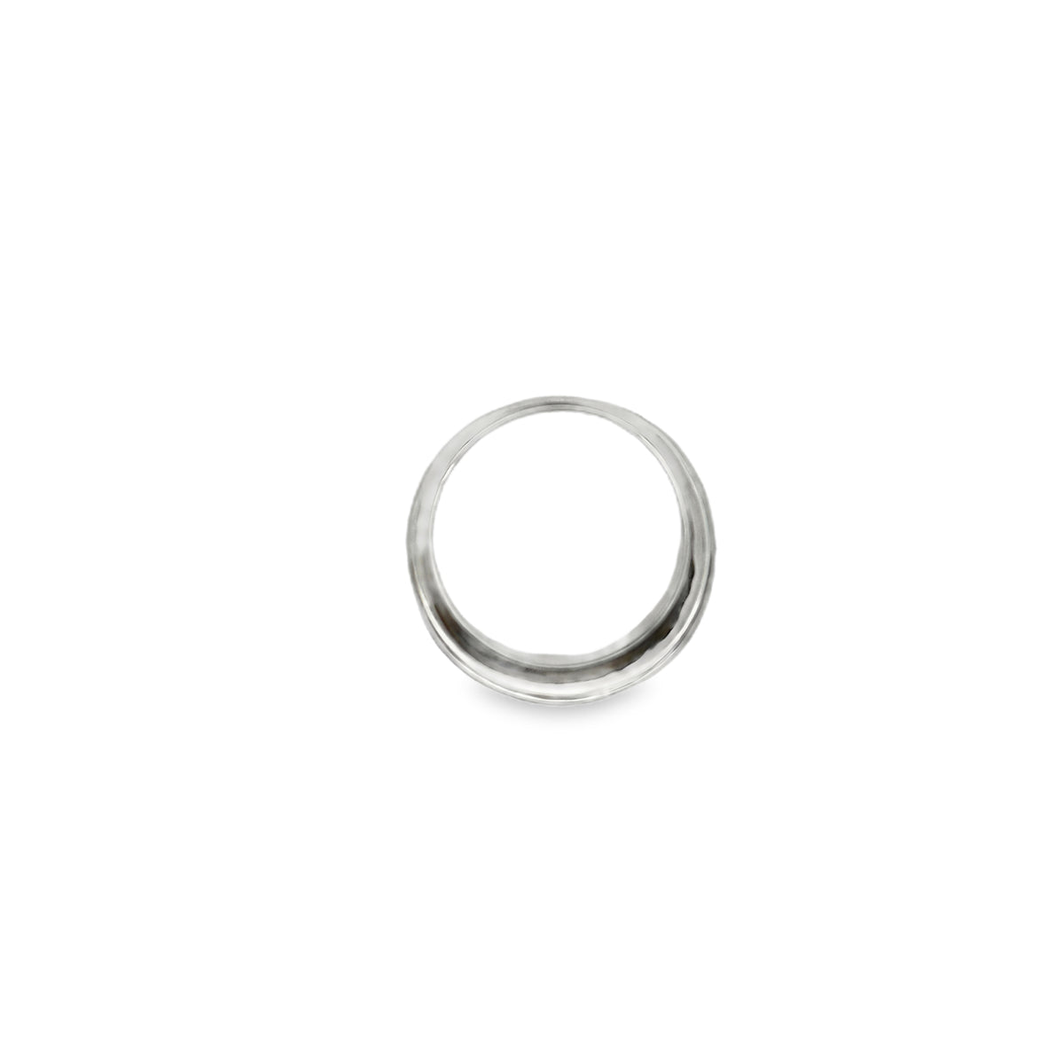 10K White Gold Men's Round Diamond Wedding Band – 0.15 CTW, Size 10