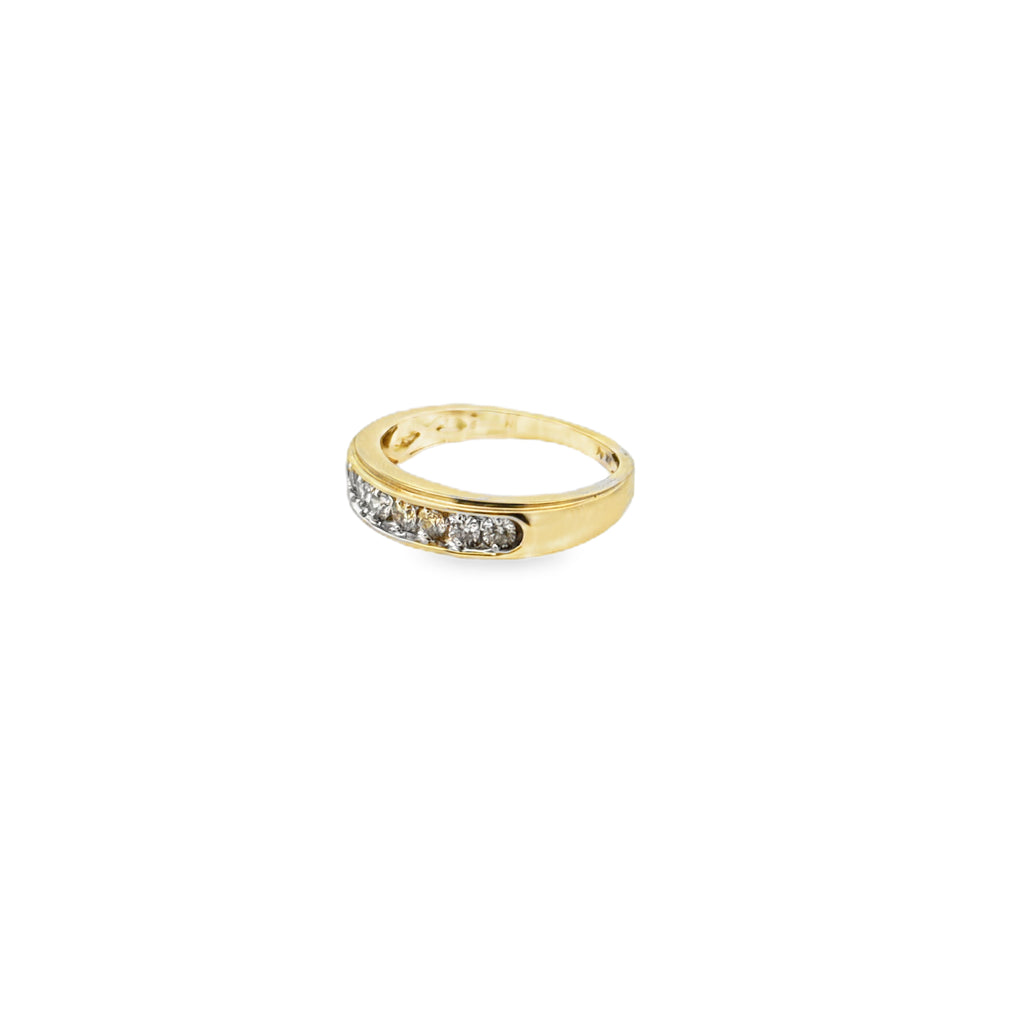 10K Yellow Gold Diamond Wedding Band – 0.50 CTW, Size 10