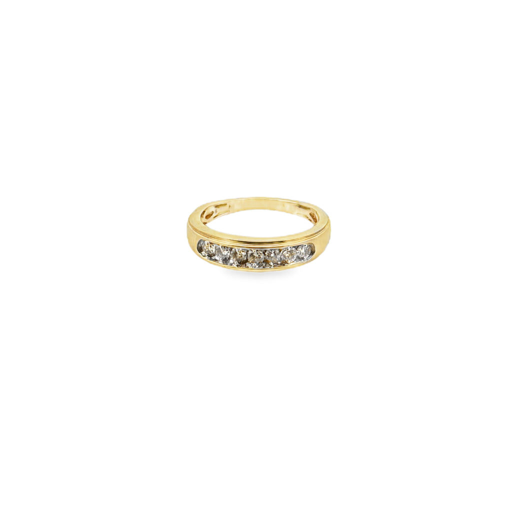 10K Yellow Gold Diamond Wedding Band – 0.50 CTW, Size 10